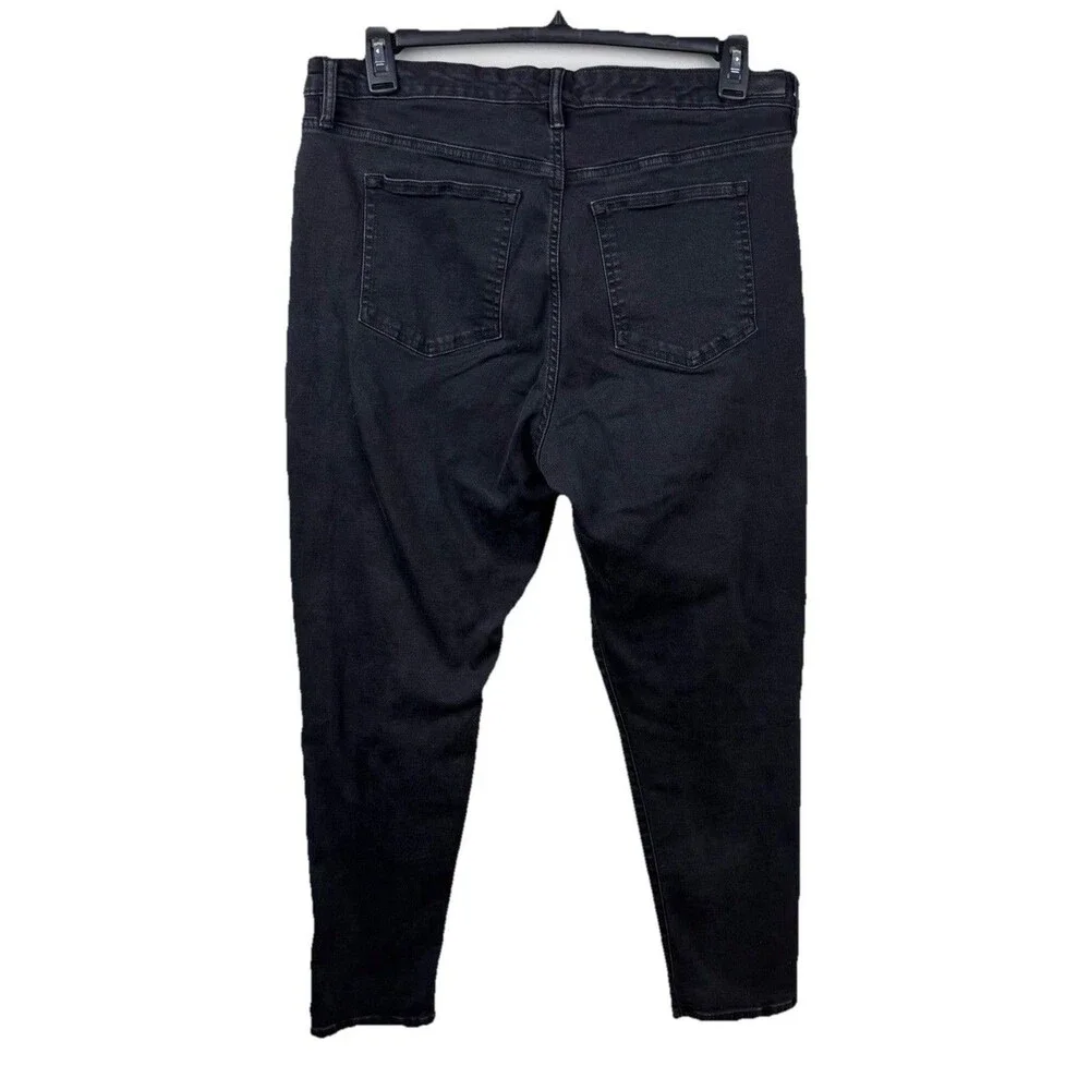 Lauren Ralph Lauren Jeans Womens Size 18 Black Premier Skinny Ankle Denim Pants